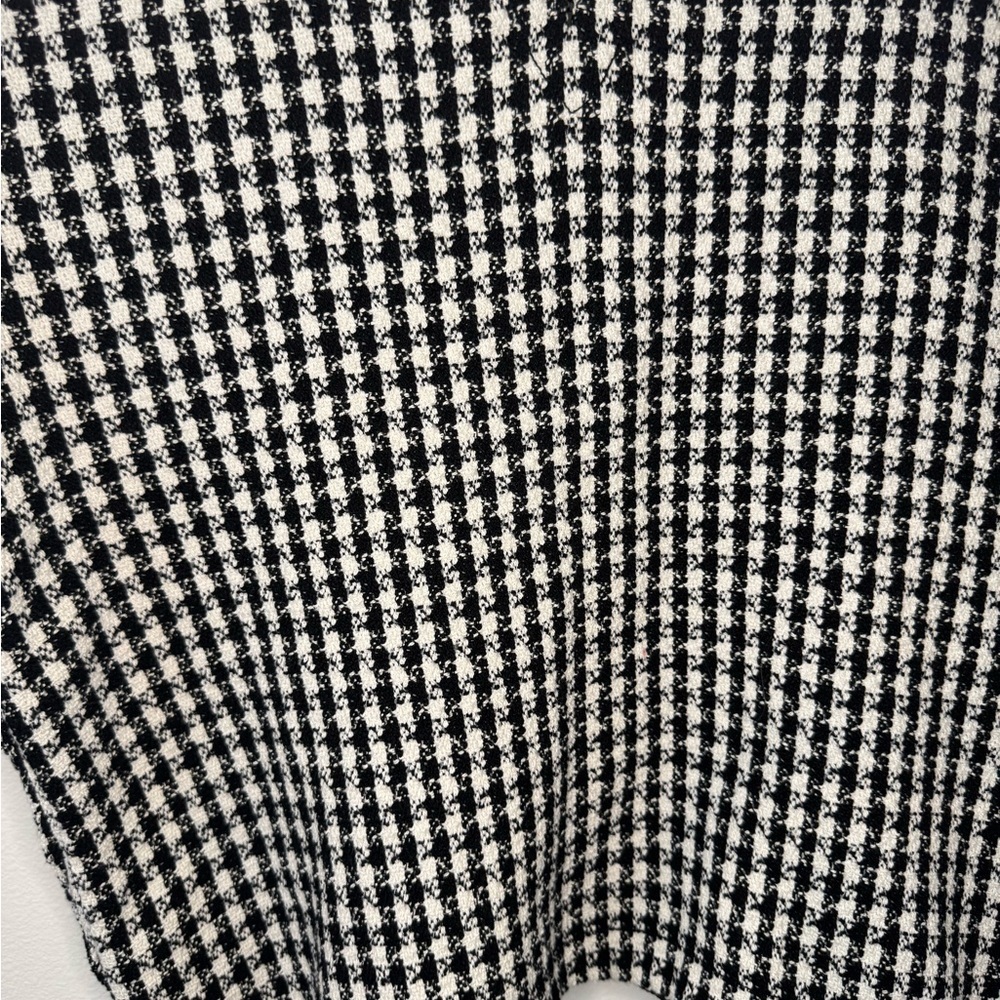 Maeve by Anthropologie Black & White Gingham Textured Top Size US 10 - Picture 5 of 6